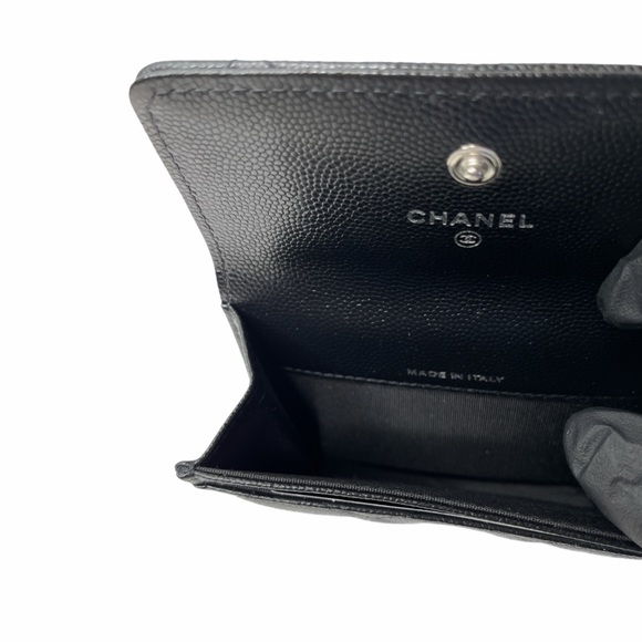 ❌SOLD❌Chanel Caviar So Black Card Holder Wallet - Picture 8 of 8
